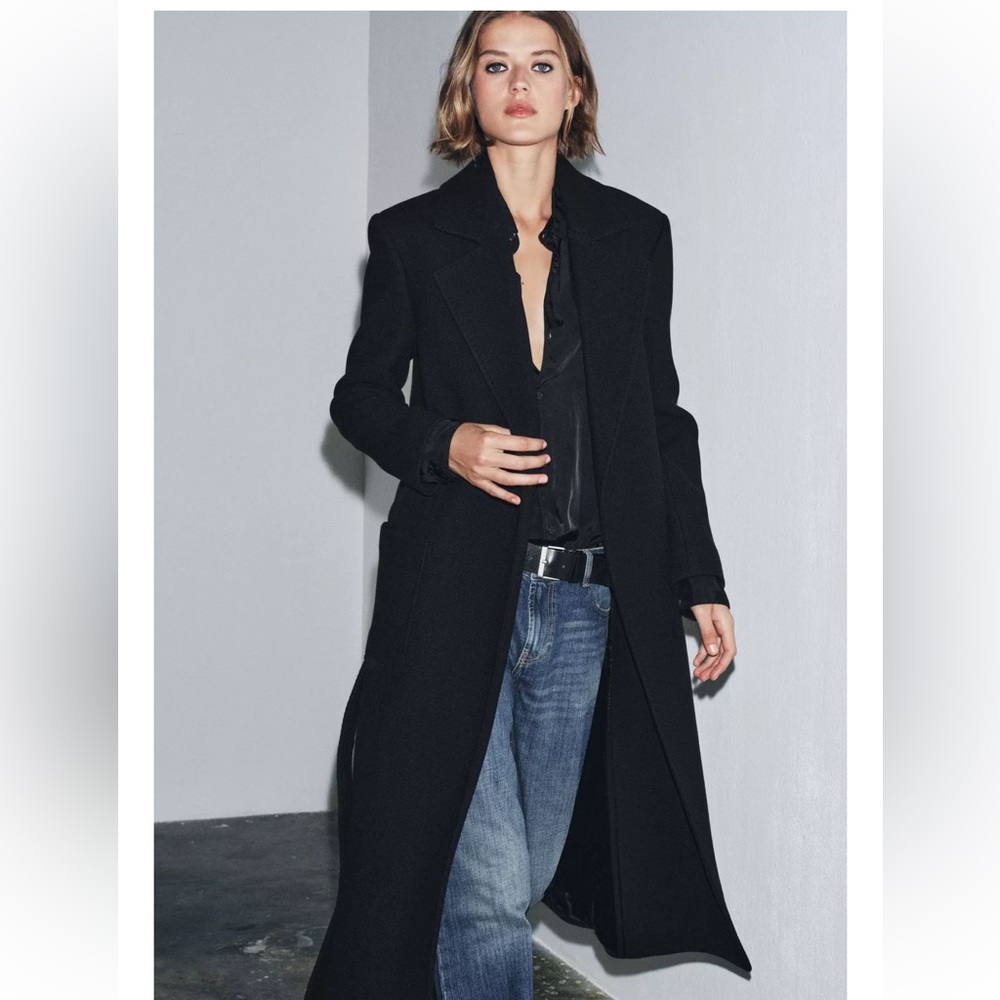 ZARA ZW COLLECTION WOOL BLEND
BELTED COAT